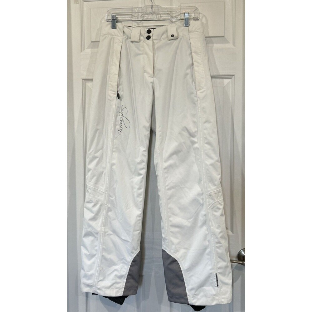 Vintage Salomon White & Gray Soft Shell  Women’s Ski Snowboarding Snow Pants M